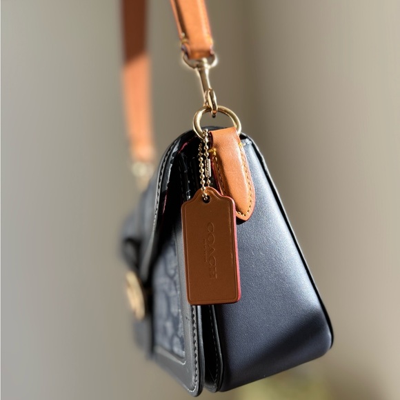 Coach Georgie Shoulder Bag | Chambray Denim (C4064) | Crossbody Strap | LIKE NEW - Picture 5 of 15